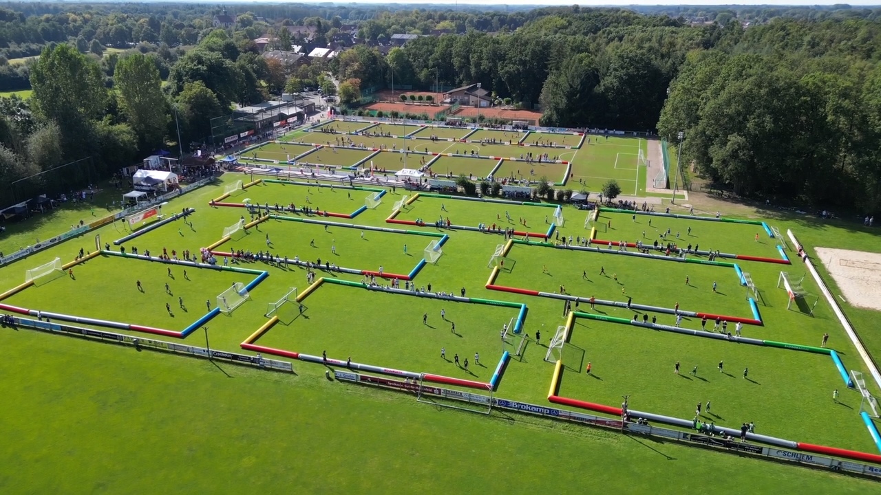 An event with many AirPitch football pitches
